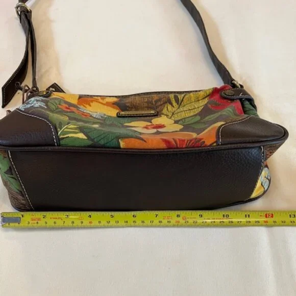 CARIBBEAN JOE | Floral Bag Adjustable Shoulder Strap Tropical Hawaiian - Picture 8 of 15
